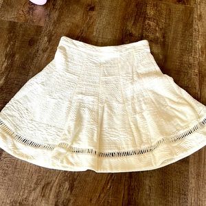 Rebecca Taylor White Textured skirt